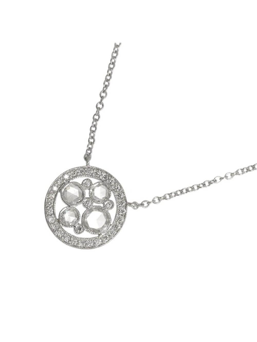 Tiffany & Co Cobblestone Diamond Necklace 40 Platinum